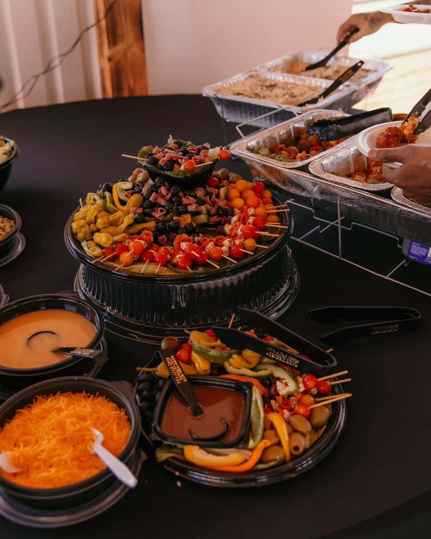 Food at table for Porsche OKC