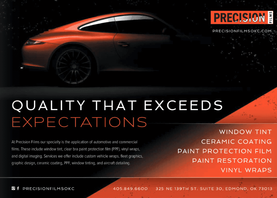 Precision Films (Window Tink, Vinyl Wraps, More) Partners w Porsche OKC